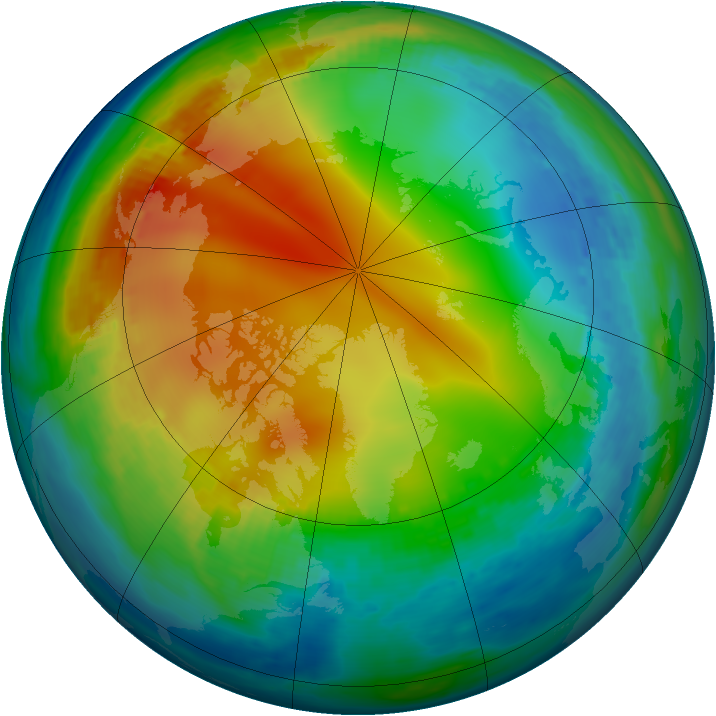 Arctic ozone map for 04 December 1981